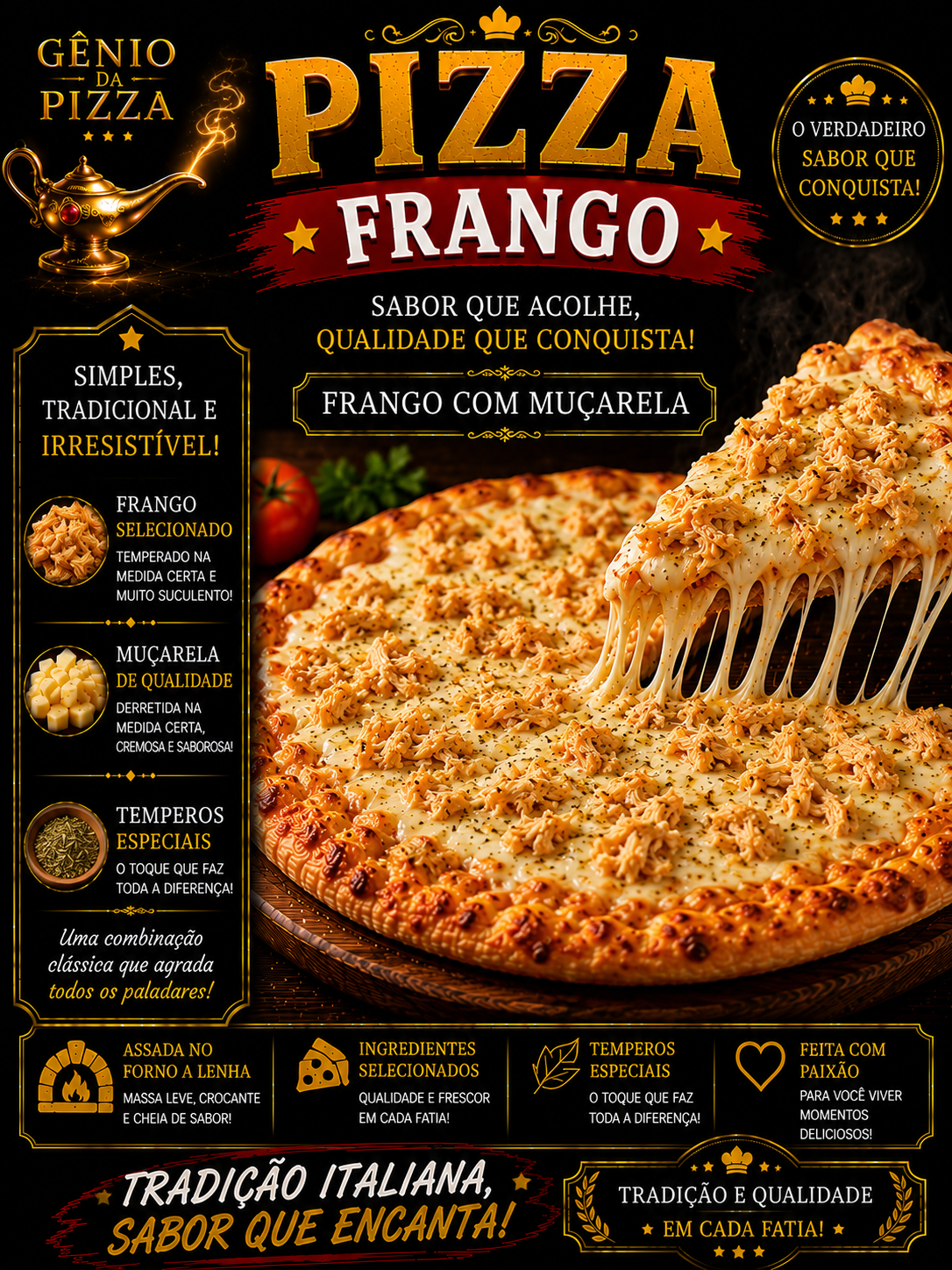 Frango com muçarela